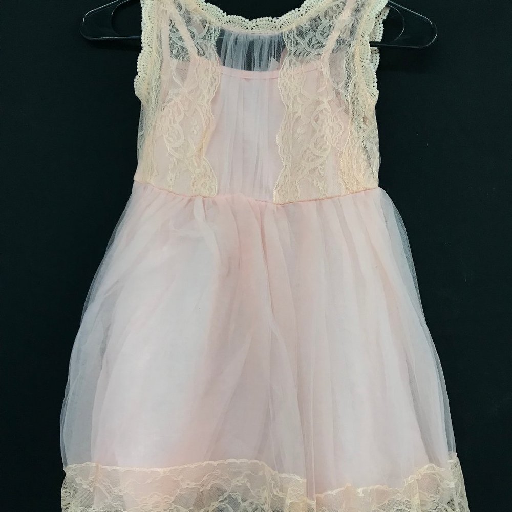 Fashion Classic Kids Pink Lace Dress